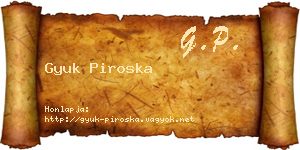 Gyuk Piroska névjegykártya