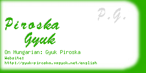 piroska gyuk business card